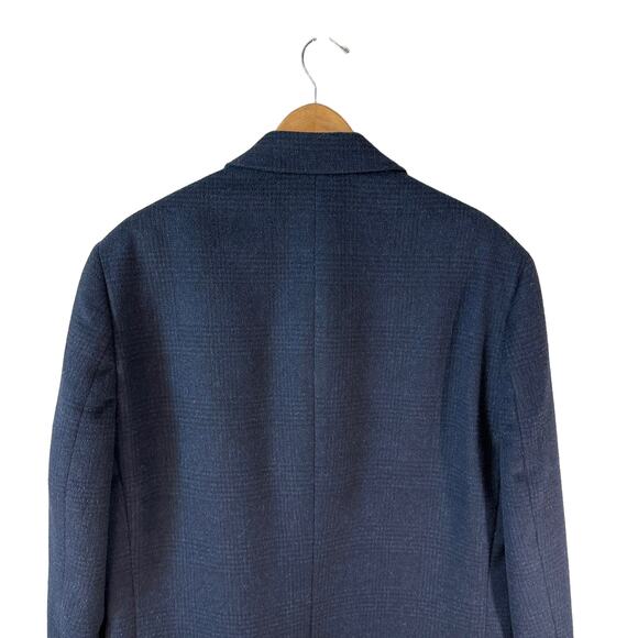 HART SCHAFFNER MARX Men's Wool Blend Coat Jacket Blue Size 40R with Flaw - Picture 5 of 10